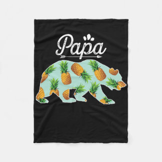 Papa Bear Ananas Aloha Beaches Matching Couple Fleecedecke