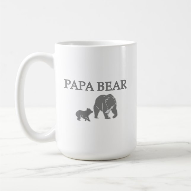 "Papa Bear" Bear Fishing with Cub Coffee Mug Kaffeetasse (Links)