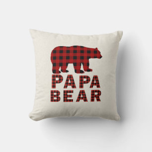 Papa Bear Buffalo Kariert Throw Kissen