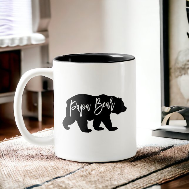 Papa Bear Cooler Vater Zweifarbige Tasse (Father's Day gift idea!)