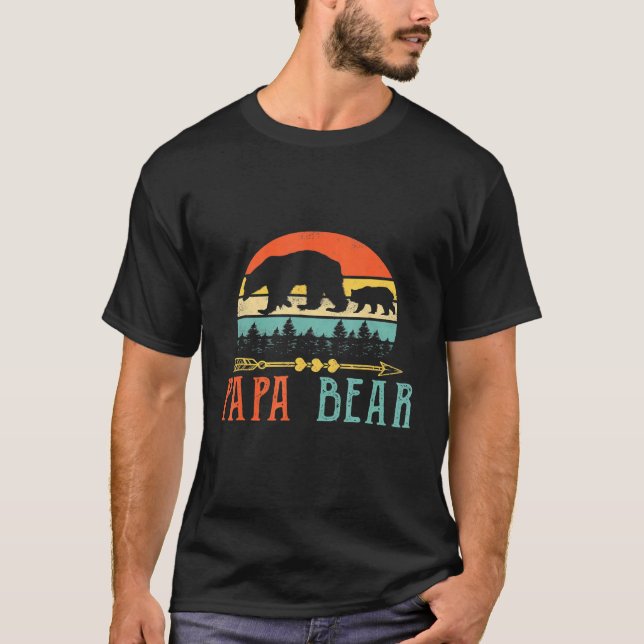 Papa Bear Daddy Mens Idea T-Shirt (Vorderseite)