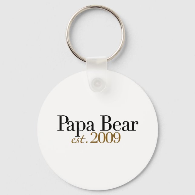 Papa Bear Est 2009 Schlüsselanhänger (Vorderseite)