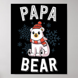 Papa Bear Familie Weihnachten S Polar Bear Holiday Poster