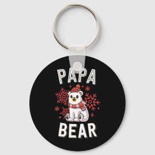 Papa Bear Familie Weihnachten S Polar Bear Holiday Schlüsselanhänger