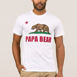 Papa Bear Flag Kalifornien T-Shirt
