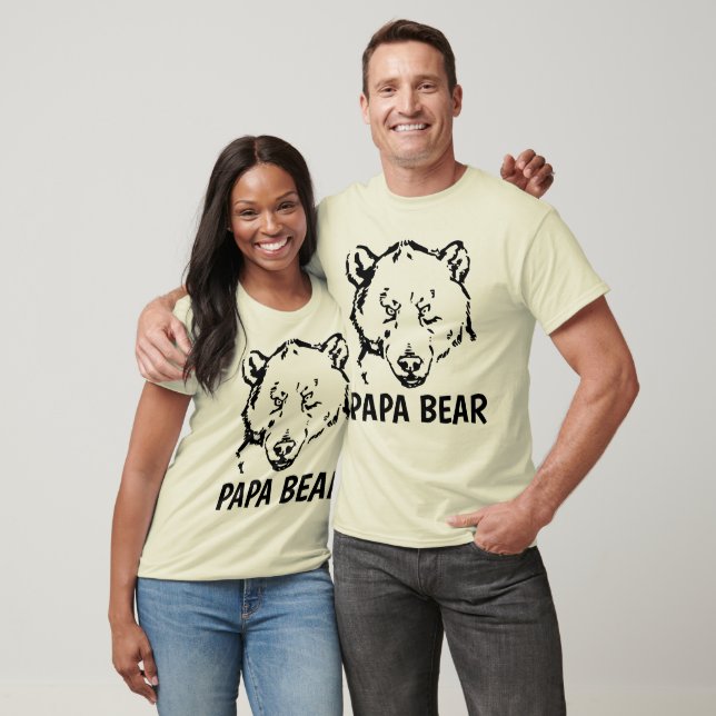 PAPA BEAR, Funny T - Shirt for Vater (Unisex)