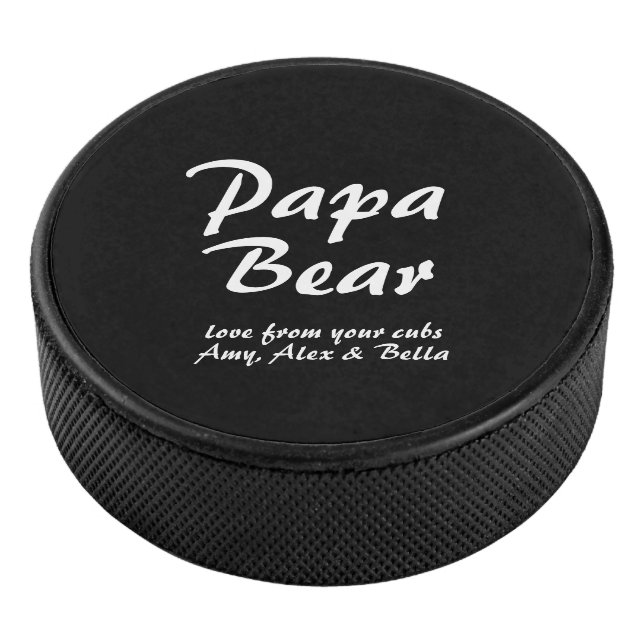 Papa Bear mit Drehbuch Eishockey Puck (3/4)