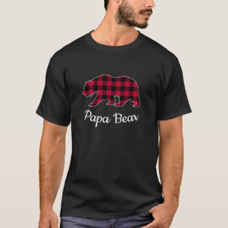 Papa Bear Pajama Red Buffalo Kariert T-Shirt