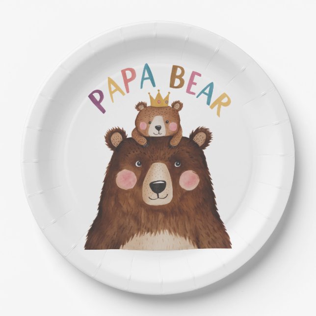 Papa Bear Pappteller (Vorderseite)