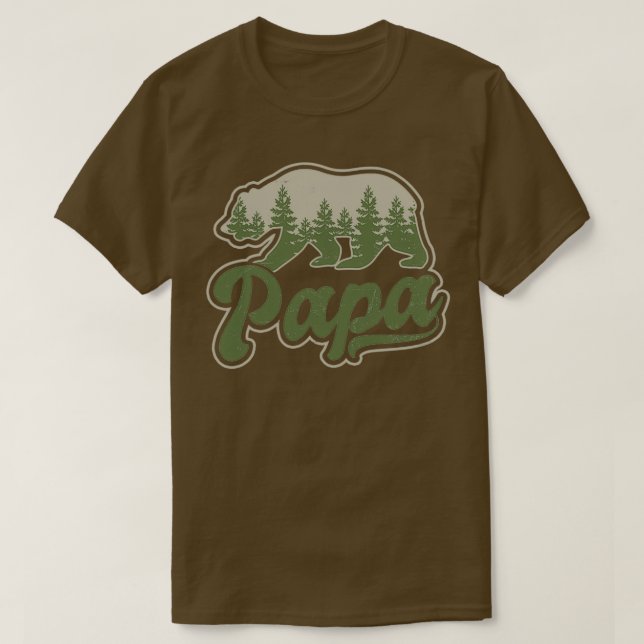 Papa Bear Shirt Forest Woods Gift (Design vorne)