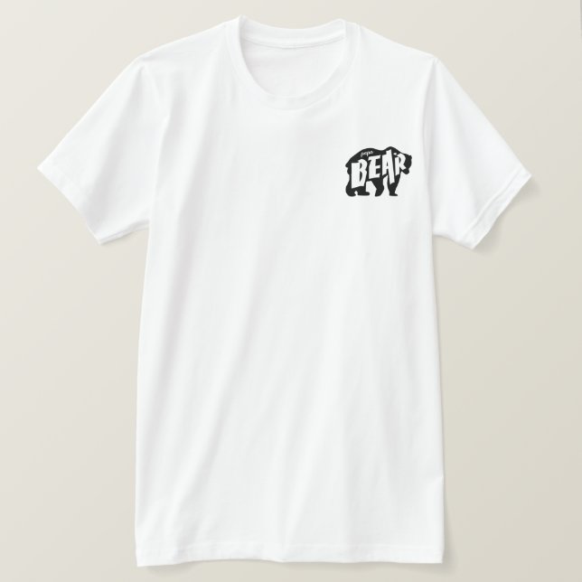 Papa Bear Silhouette.Black T-Shirt (Design vorne)