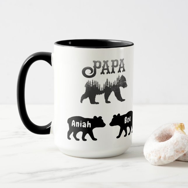 Papa Bear und Cubs Tasse (Mit Donut)