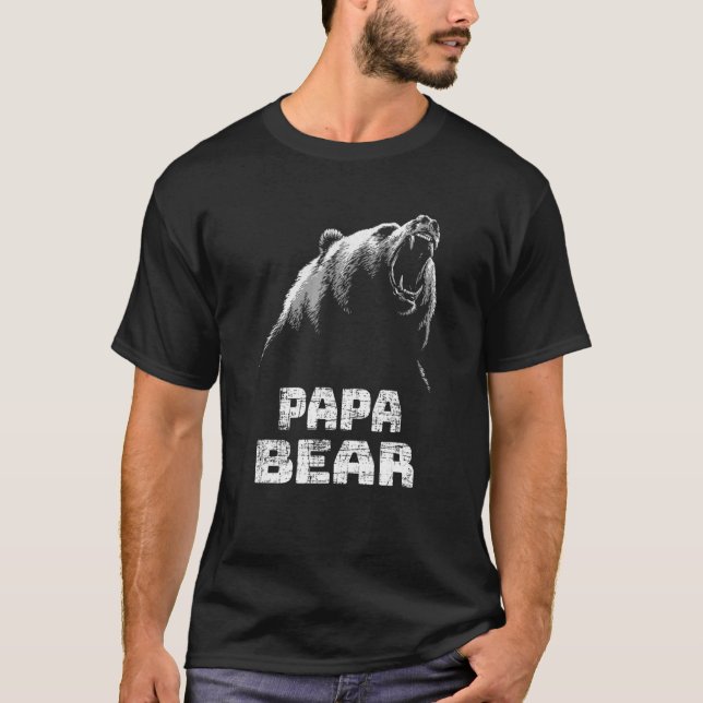 Papa Bear Vater Daddy Idea T-Shirt (Vorderseite)