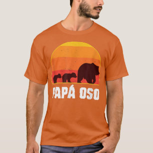 Papa Bear - Vater Twins - Papa Oso Retro T-Shirt
