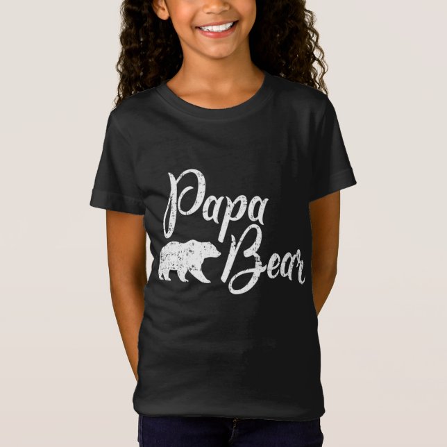 Papa Bear Vatertag T-Shirt (Vorderseite)
