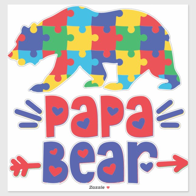 Papa Bear Vinyl Sticker (Blatt)
