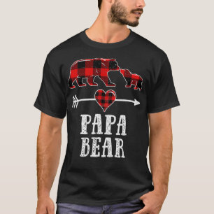 Papa Bear , Weihnachtsbär Kariert Pajama T-Shirt