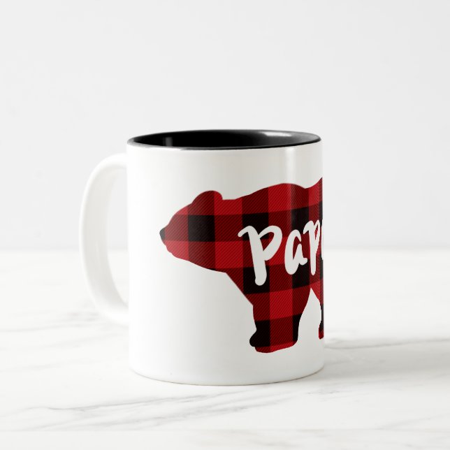 Papa Bear Zweifarbige Tasse (Vorderseite Links)