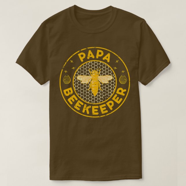 Papa Beekeeper Bee Whisperer erschütterte Väter Da T-Shirt (Design vorne)