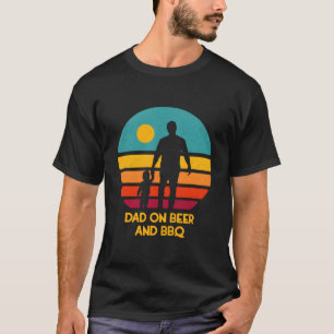 Papa beim Bier und BBQ Daddy trinkender Vater Trin T-Shirt