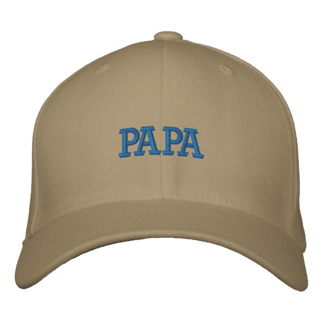 Papa Bestickte Baseballkappe (Vorderseite)