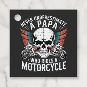 Papa Biker, der ein Motorrad fährt Geschenkanhänger