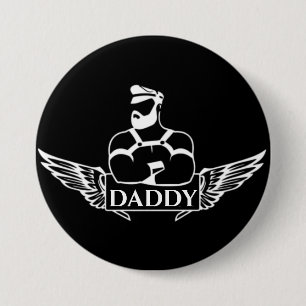 Papa (Biker/Leder)  Button