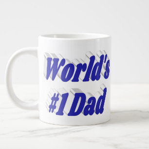 Papa blau halber Text Jumbo-Tasse