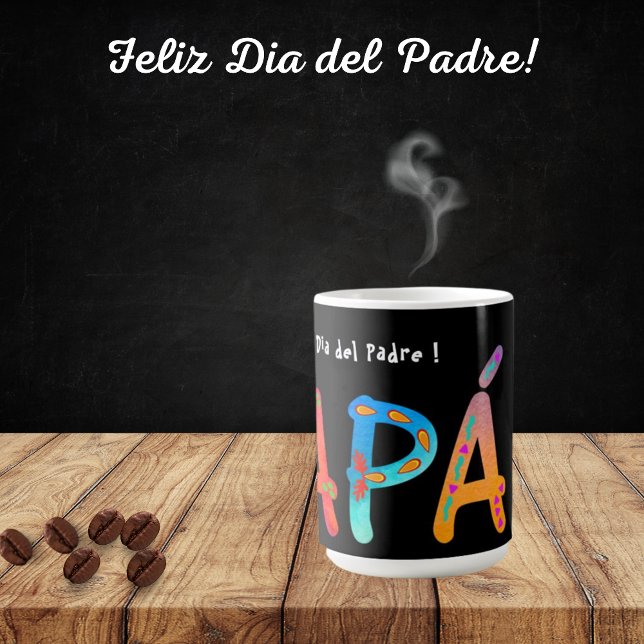 Papá Bold Geometric Boho Tasse (Von Creator hochgeladen)