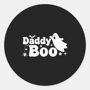 Papa Boo Lustiger Geist Halloween Familie passend Runder Aufkleber