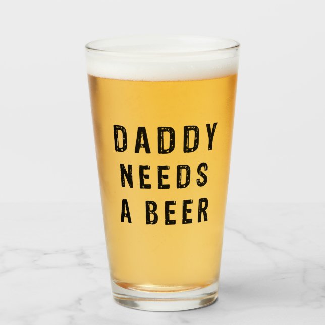 Papa braucht ein Bier Glas (Vorne (Gefüllt))