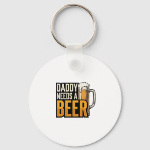 Papa braucht ein Bier Vintage Gravur Shirt Design_ Schlüsselanhänger