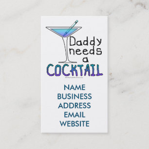 PAPA braucht einen Cocktail Telefonnummerkarte