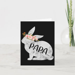 Papa Bunny passende Familien-Blumen-Hase Kaninchen Karte
