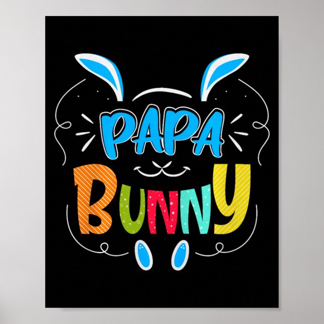 Papa Bunny Premium Tri-blend  Poster (Vorne)