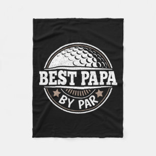 Papa By Par Vintage Golfspieler Daddy Dad Vatertag Fleecedecke