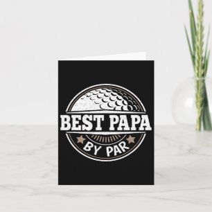 Papa By Par Vintage Golfspieler Daddy Dad Vatertag Karte