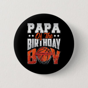 Papa Bysketbyll Birthday Boy Family Byller B-Tag P Button