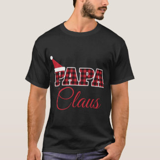 Papa Claus Buffalo Karo passendes Familien-Weihnac T-Shirt