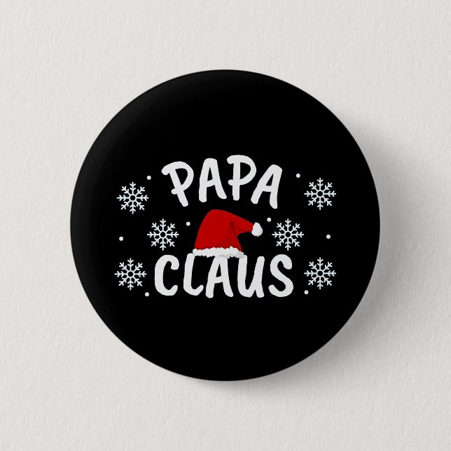 Papa Claus Christmas Button (Vorderseite)