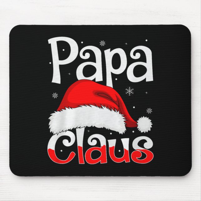 Papa Claus Christmas Family Matching Pajamas Dad D Mousepad (Vorne)