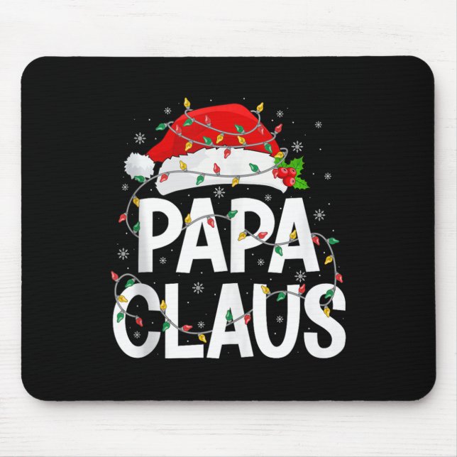 Papa Claus Christmas Lights Matching Family Santa  Mousepad (Vorne)