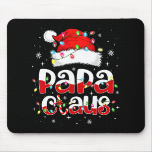 Papa Claus Lustige Weihnachtslichter Pyjama-Famili Mousepad
