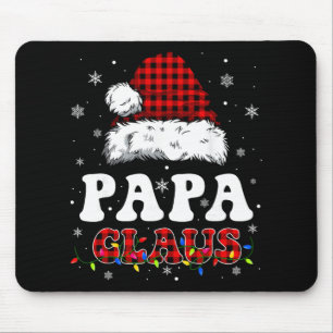 Papa Claus Lustige Weihnachtslichter Pyjama-Famili Mousepad