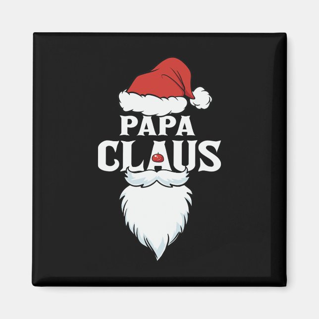 Papa Claus Santa Christmas Magnet (Vorne)