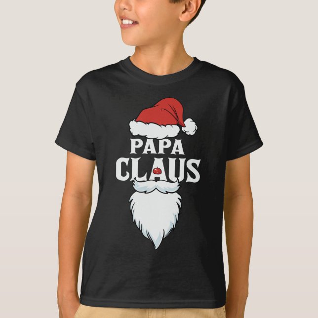 Papa Claus Santa Christmas T-Shirt (Vorderseite)