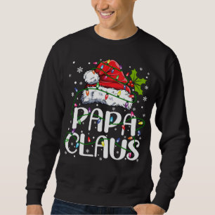 Papa Claus Weihnachts-Lichter Pajama Familie Match Sweatshirt