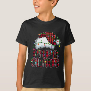 Papa Claus Weihnachts-Lichter Pajama Familie Match T-Shirt