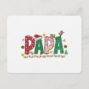 Papa Claus Weihnachtslicht-Pyjama-Familien-Matchin Einladung