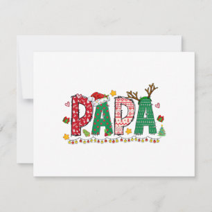 Papa Claus Weihnachtslicht-Pyjama-Familien-Matchin Feiertagskarte